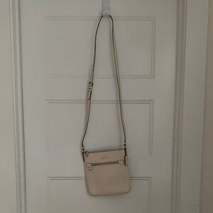 Coach Cream Crossbody Bag with Gold Accents